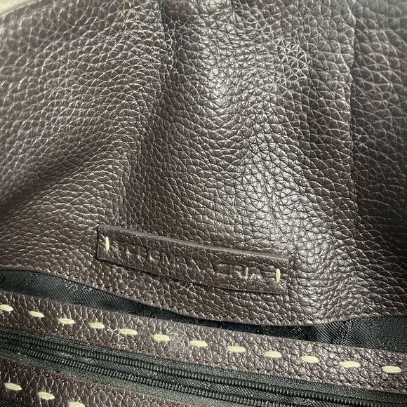 BCBGMAXAZRIA Hobo Leather dark Brown Bag Stitching accent,silver tone hardwares - Picture 15 of 16
